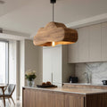 Scandinavian Wooden Pendant Light For Contemporary Kitchen Island
