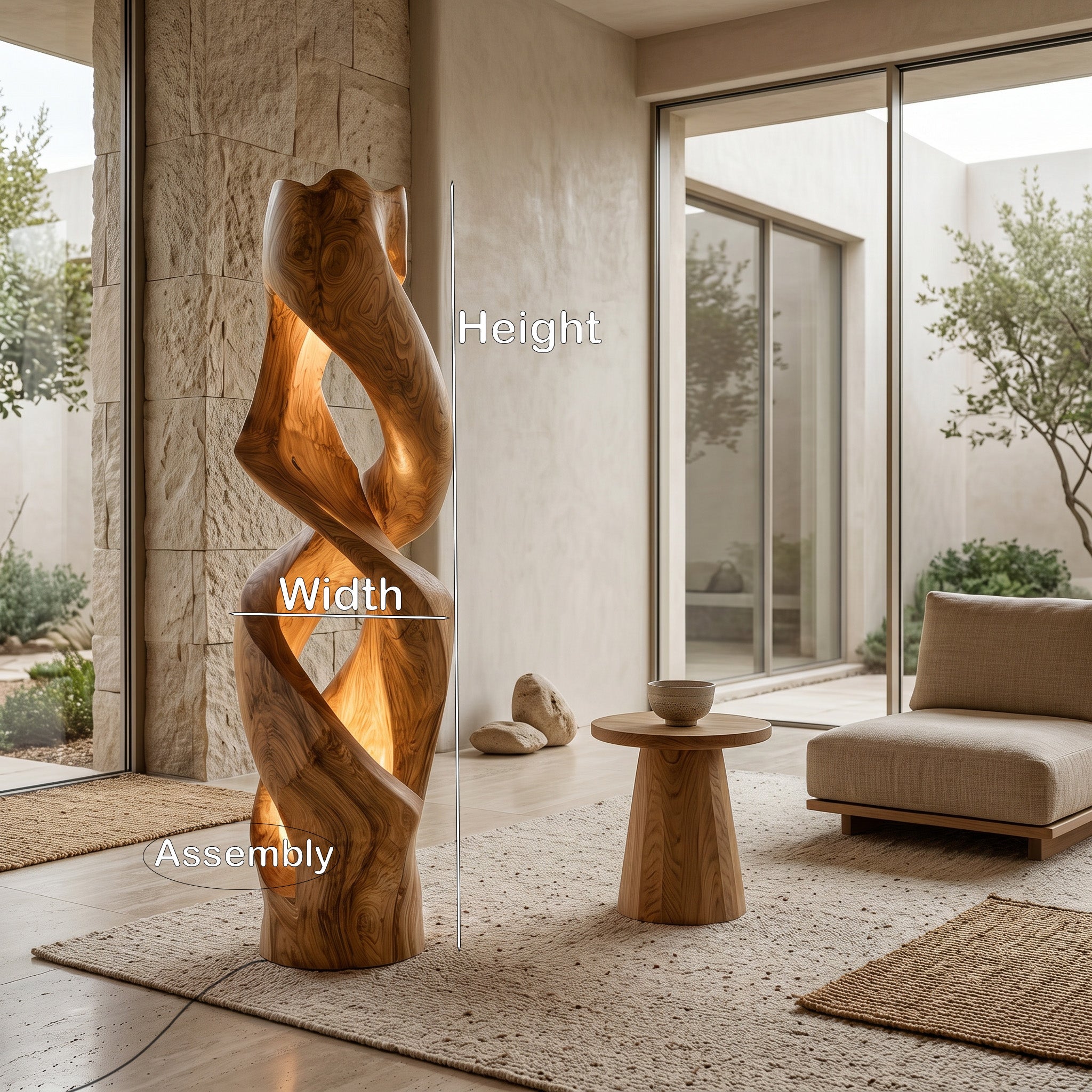 Contemporary Abstract Twisted Floor Lamp For Living Room