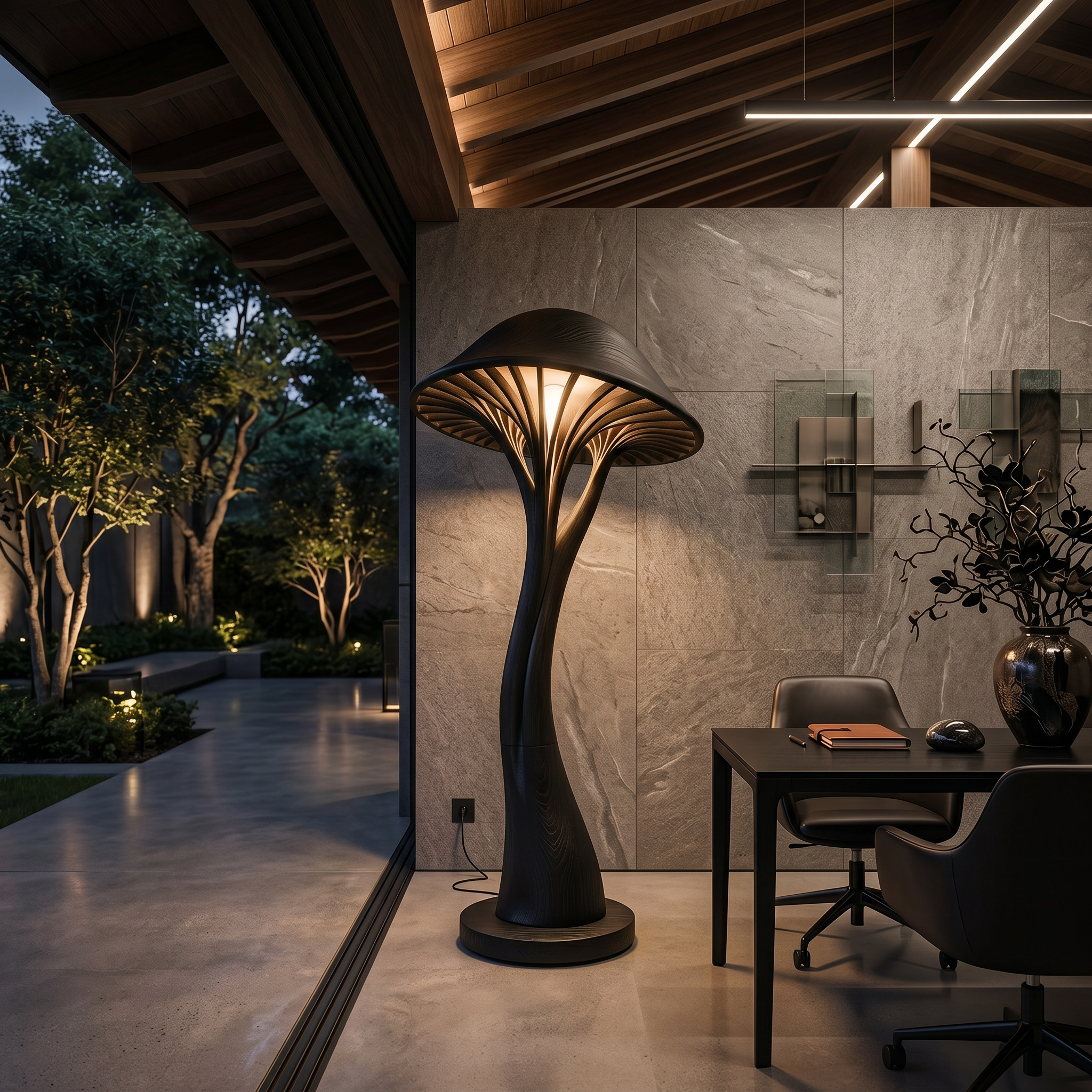 Contemporary Bloom Mushroom Floor Lamp For Living Room