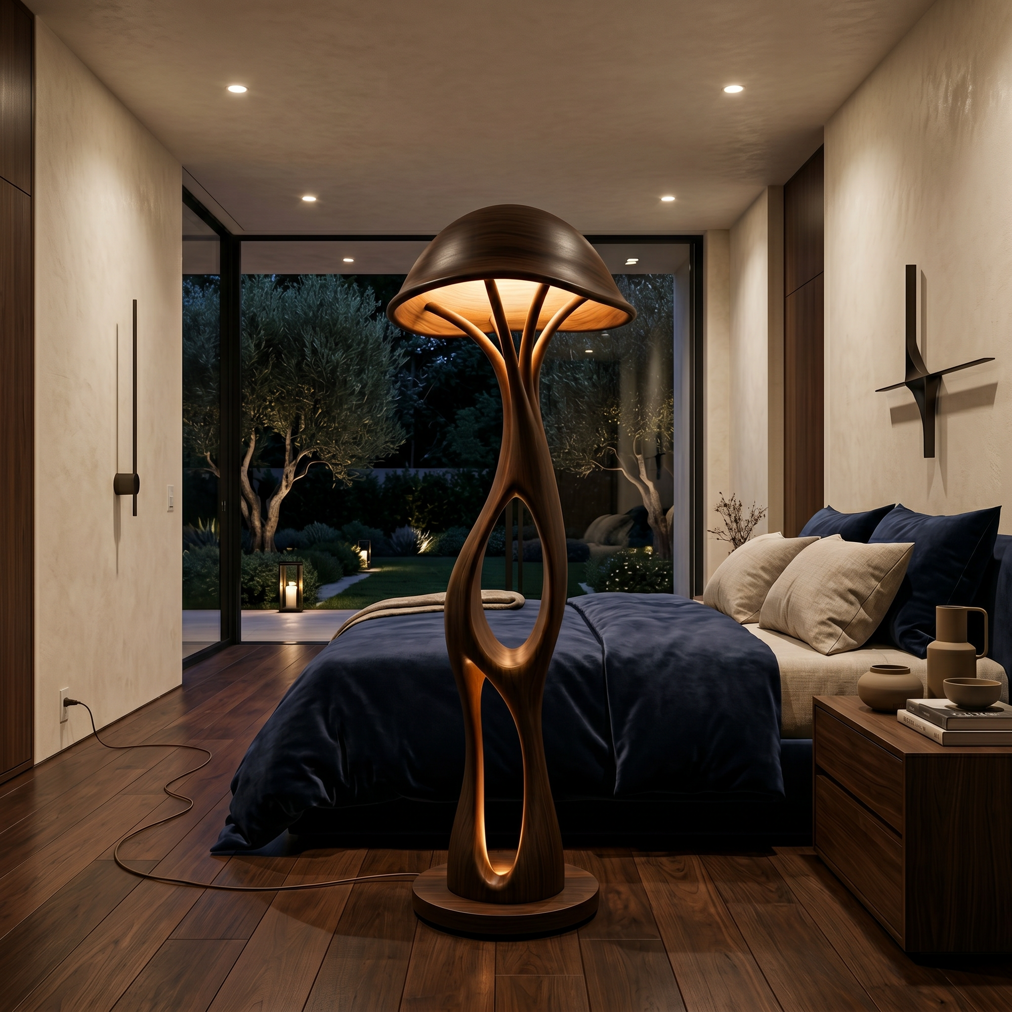 Contemporary Dome Mushroom Floor Lamp For Bedroom
