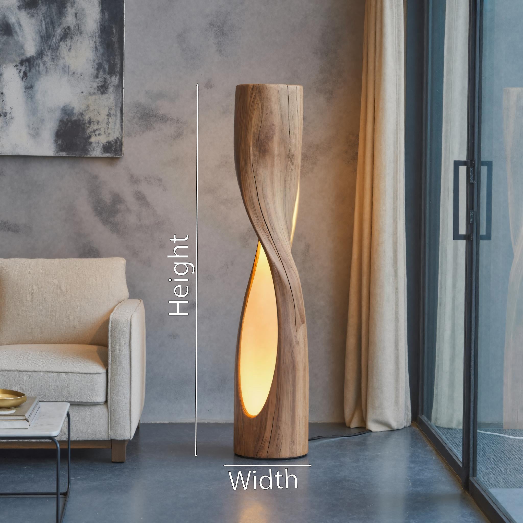 Artistic Twisted Floor Lamp For Bedroom Or Living Room