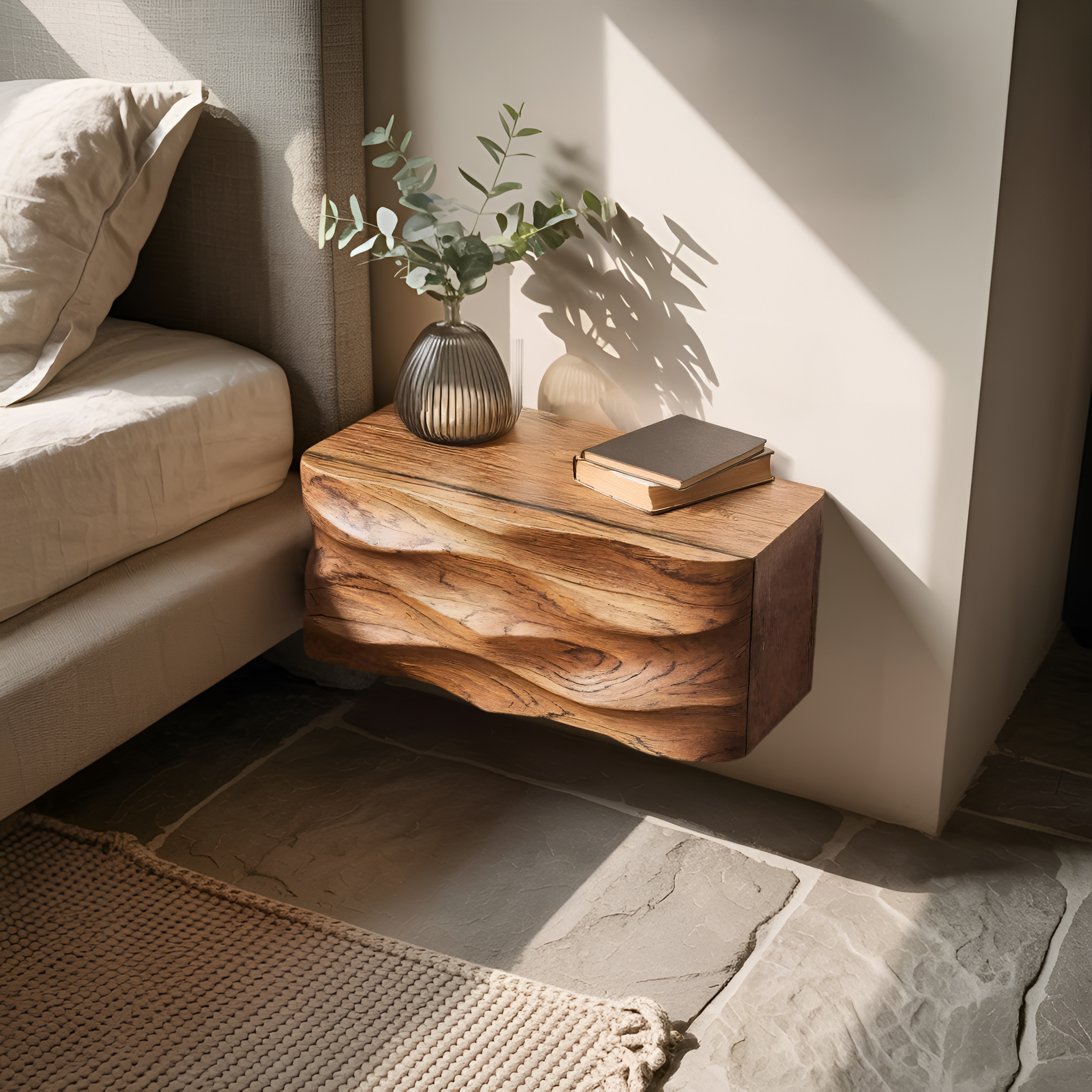 Modern Wall Mounted Nightstand For Bedroom Decor