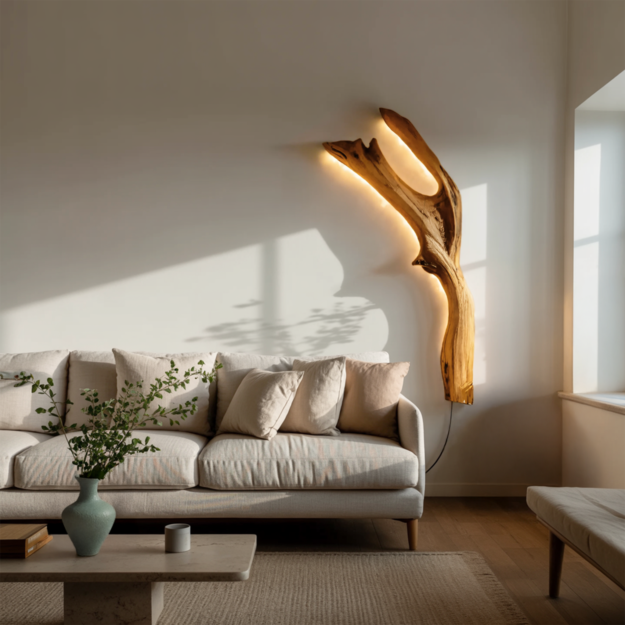 Contemporary Wall Sconce With Two Branch Design For Bedroom